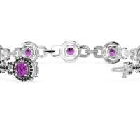 Fashion Gemstone Halo Bracelet