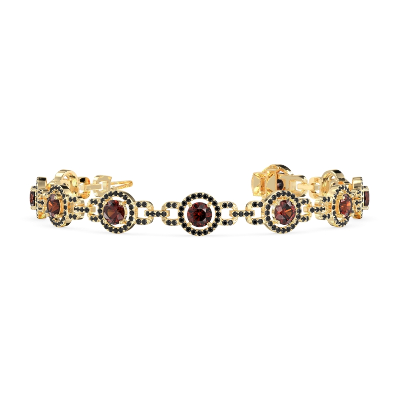 Fashion Gemstone Halo Bracelet