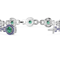 Fashion Gemstone Halo Bracelet