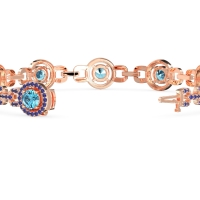 Fashion Gemstone Halo Bracelet