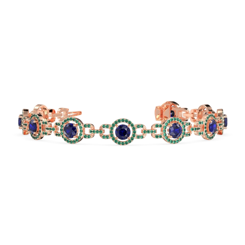 Fashion Gemstone Halo Bracelet