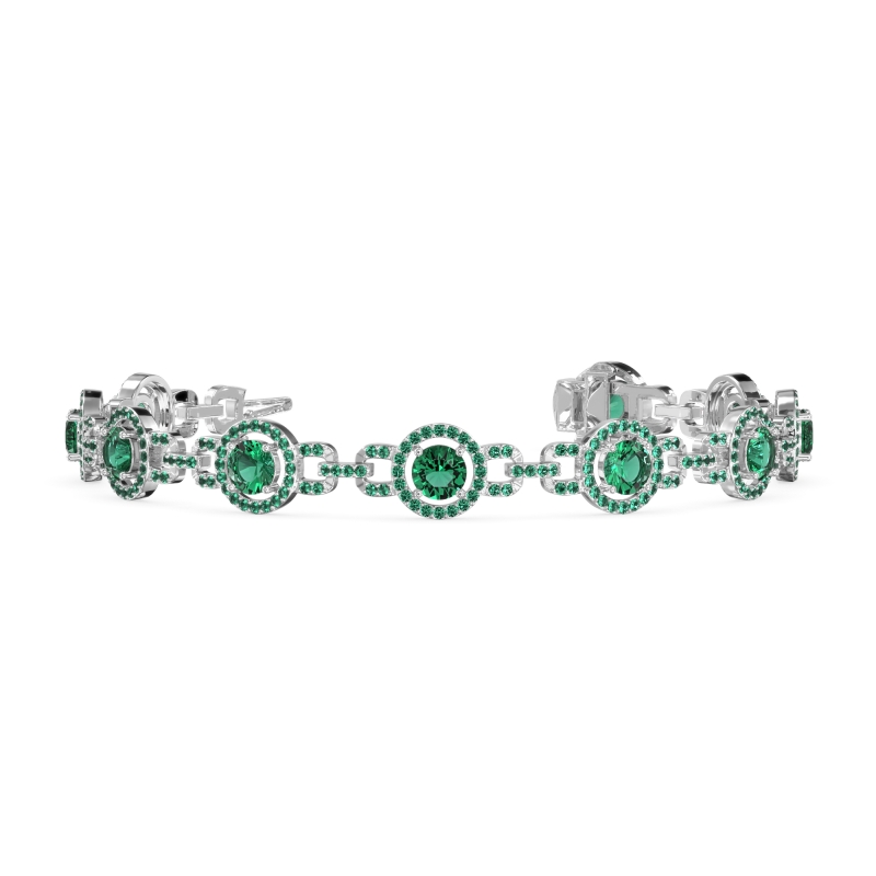 Fashion Gemstone Halo Bracelet