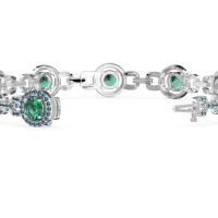 Fashion Gemstone Halo Bracelet
