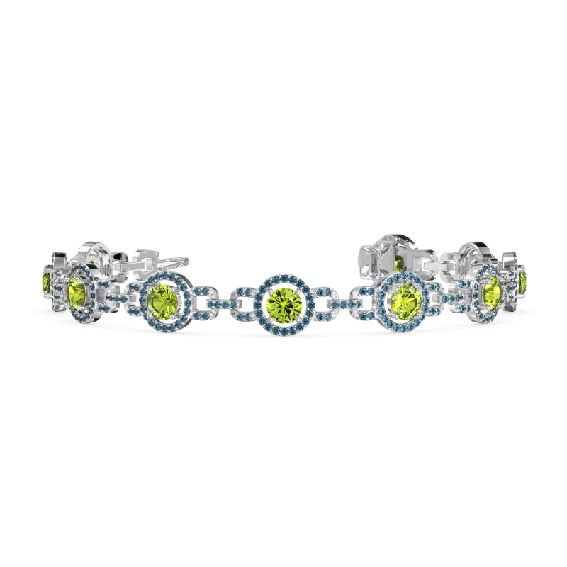 Fashion Gemstone Halo Bracelet