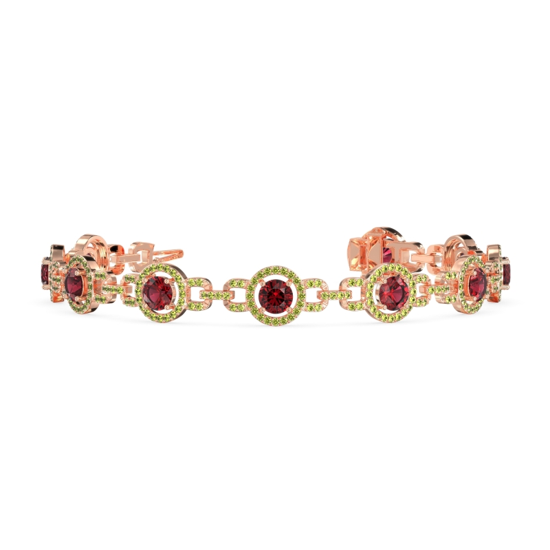 Fashion Gemstone Halo Bracelet