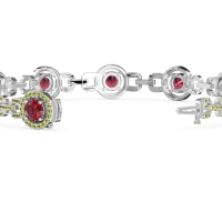Fashion Gemstone Halo Bracelet