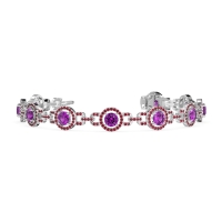 Fashion Gemstone Halo Bracelet