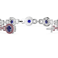 Fashion Gemstone Halo Bracelet