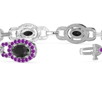 Designer Halo Gemstone Bracelet