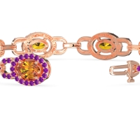 Designer Halo Gemstone Bracelet
