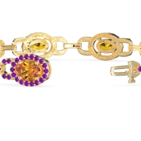 Designer Halo Gemstone Bracelet