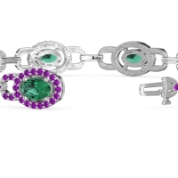 Designer Halo Gemstone Bracelet