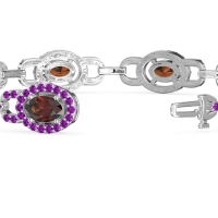 Designer Halo Gemstone Bracelet