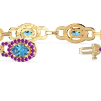 Designer Halo Gemstone Bracelet