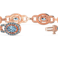Designer Halo Gemstone Bracelet