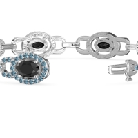 Designer Halo Gemstone Bracelet