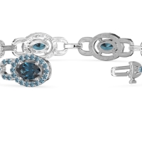 Designer Halo Gemstone Bracelet