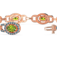 Designer Halo Gemstone Bracelet