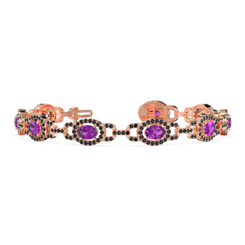 Designer Halo Gemstone Bracelet