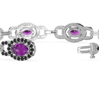 Designer Halo Gemstone Bracelet