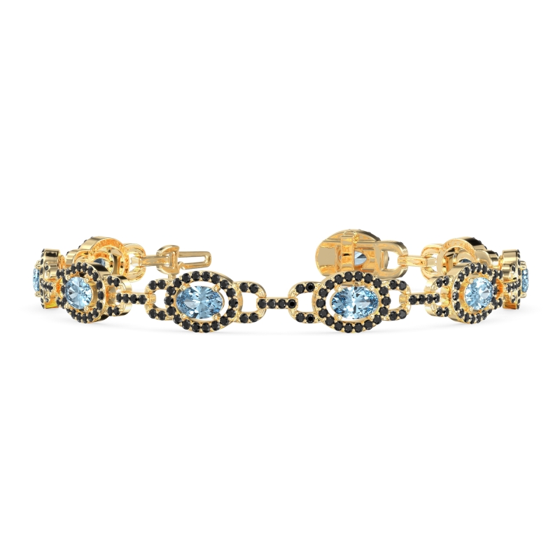 Designer Halo Gemstone Bracelet