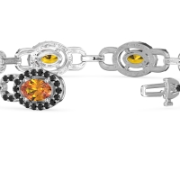 Designer Halo Gemstone Bracelet