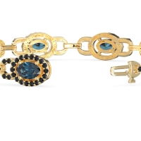 Designer Halo Gemstone Bracelet