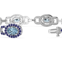 Designer Halo Gemstone Bracelet