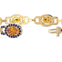 Designer Halo Gemstone Bracelet