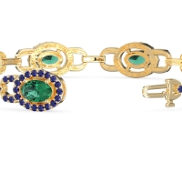 Designer Halo Gemstone Bracelet