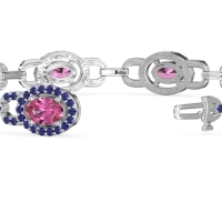 Designer Halo Gemstone Bracelet