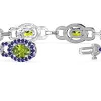Designer Halo Gemstone Bracelet