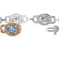 Designer Halo Gemstone Bracelet