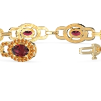 Designer Halo Gemstone Bracelet