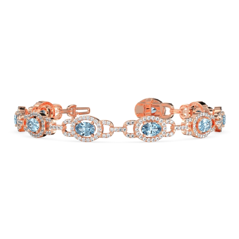 Designer Halo Gemstone Bracelet