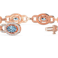 Designer Halo Gemstone Bracelet