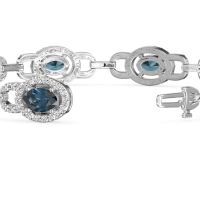 Designer Halo Gemstone Bracelet