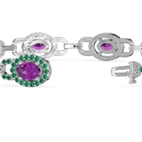 Designer Halo Gemstone Bracelet