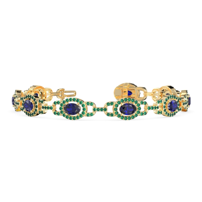 Designer Halo Gemstone Bracelet