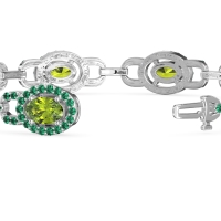Designer Halo Gemstone Bracelet