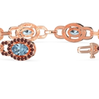 Designer Halo Gemstone Bracelet