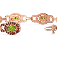 Designer Halo Gemstone Bracelet