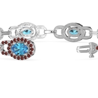 Designer Halo Gemstone Bracelet