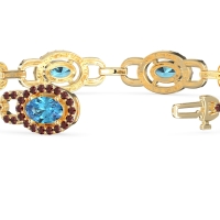 Designer Halo Gemstone Bracelet