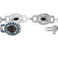 Designer Halo Gemstone Bracelet