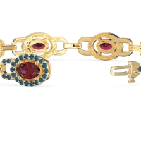 Designer Halo Gemstone Bracelet