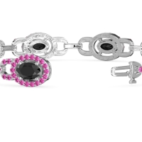 Designer Halo Gemstone Bracelet