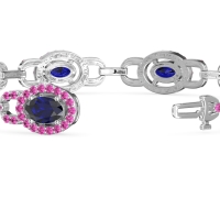 Designer Halo Gemstone Bracelet