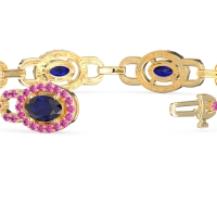 Designer Halo Gemstone Bracelet