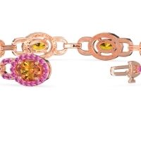 Designer Halo Gemstone Bracelet